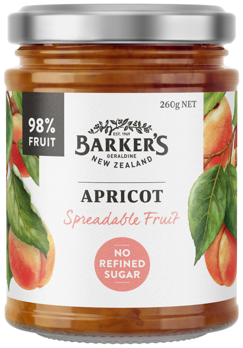 Apricot Spreadable Fruit 260g Barker's of Geraldine