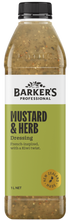 Load image into Gallery viewer, Barker's Professional Mustard &amp; Herb Dressing 1L
