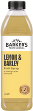 Load image into Gallery viewer, Barker's Professional Lemon &amp; Barley Fruit Syrup 1L

