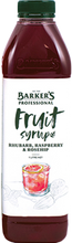 Load image into Gallery viewer, Barker's Professional Rhubarb, Raspberry &amp; Rosehip Syrup 1L
